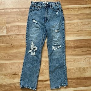 Abercrombie Ultra High Rise Ankle Straight Jeans